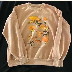 Orange mushroom crewneck